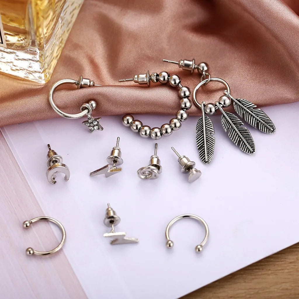 925 Sterling Silver Ear Needle Fashion Hoop Earrings White Crystal Luxury Women'S Silver Earrings Wedding Women'S Jewelry Gift