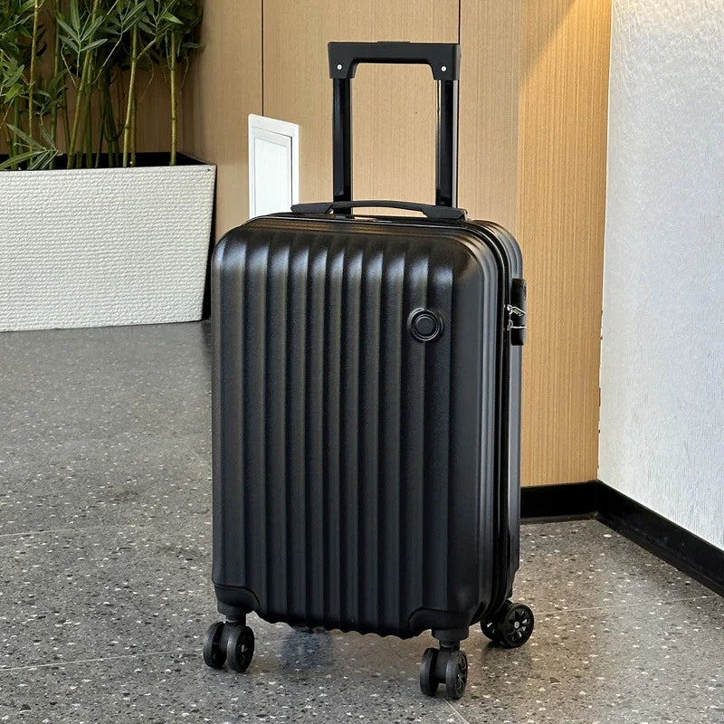 1 Piece, 20inch Luggage Suitcase, Trolley Case, Combination Lock, Universal Wheels, Pc Hard Shell Material, Layered Storage