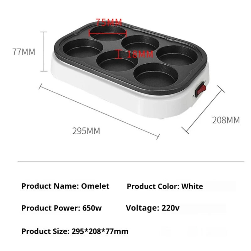 Electric Takoyaki Maker Roasted Egg Hamburger Machine Red Bean Cake Pie Teppanyaki Grill Pancake Crepe Steak Omelette Frying Pan