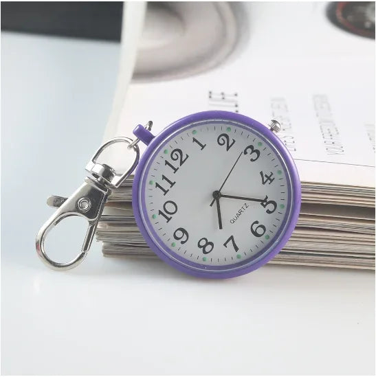 New Pocket Watch Keychain Remote Control Clock With Battery Student Doctor Medical Vintage Watch