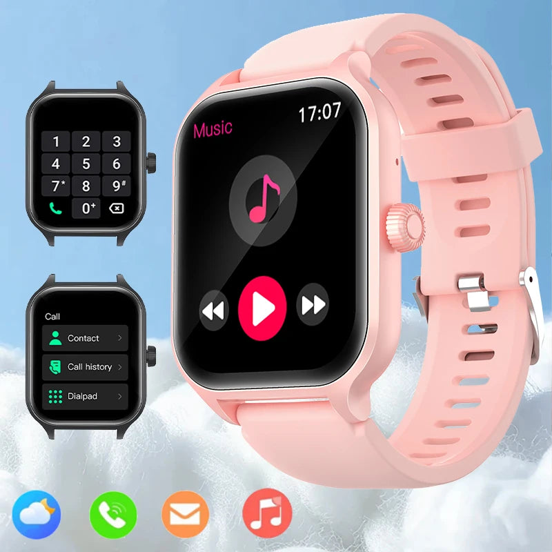Smart watch, wireless calling/dial, multi-Sport mode, calling reminder and rejection, SMS reminder, for iPhone/Andriod