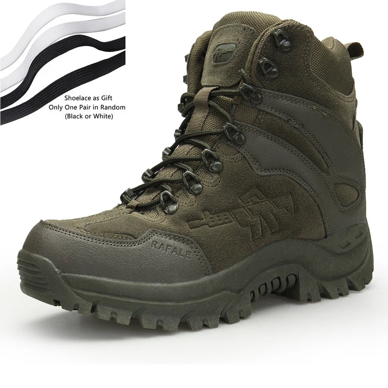 Hiking Shoes Men Mid-top Outdoor Thick-soled Ankle Boots Men Comfortable Breathable Anti-slip Casual Sports Shoes Sneakers Men