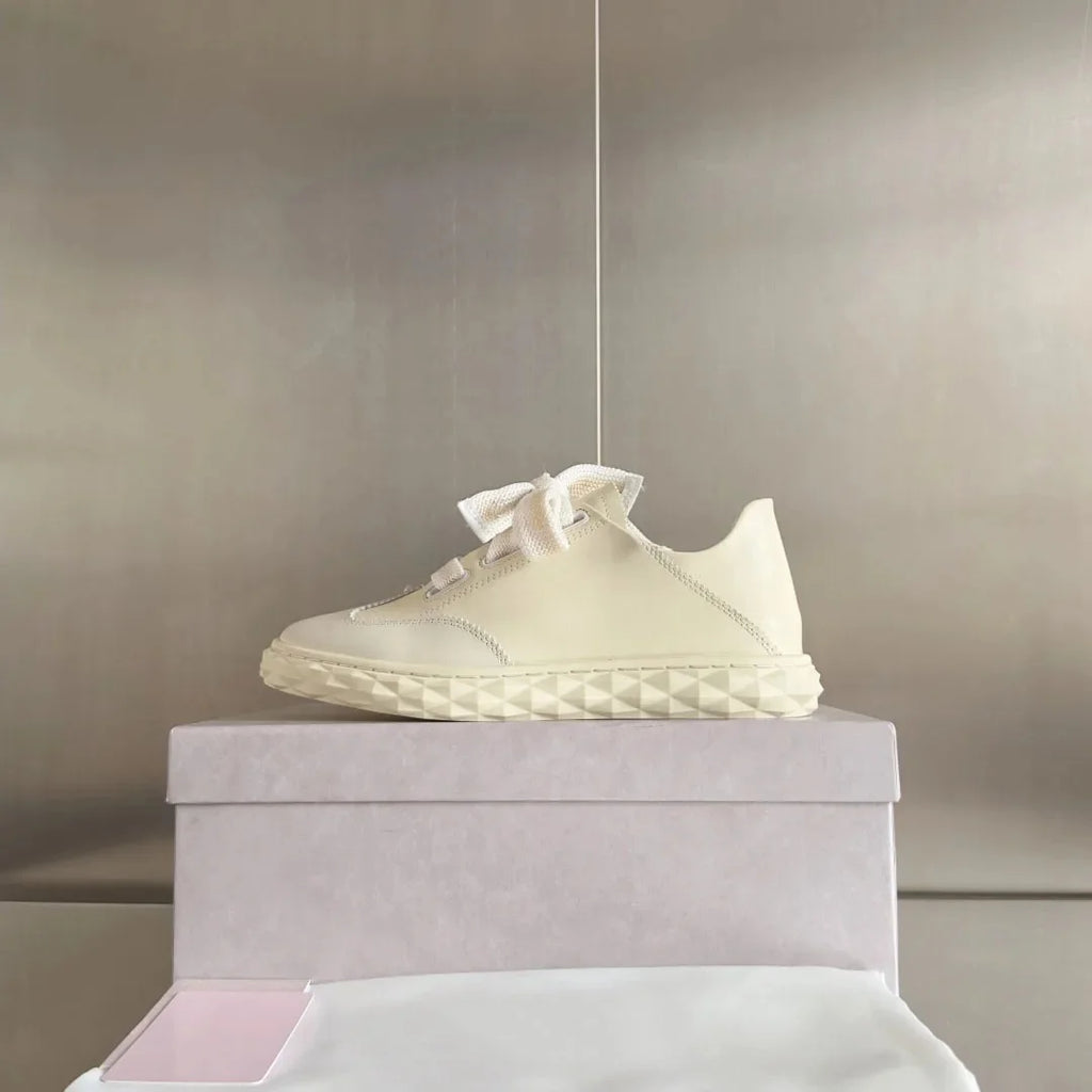 Women's Shoes Light Flex Leather Trainers Diamond Fashion Sneakers