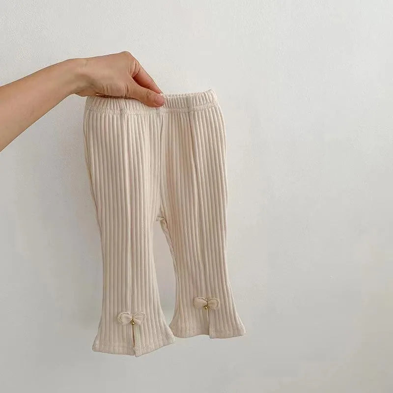 Newborn Slim Pants Stretch Trousers Toddler Girl Solid Color Infant Baby Trousers