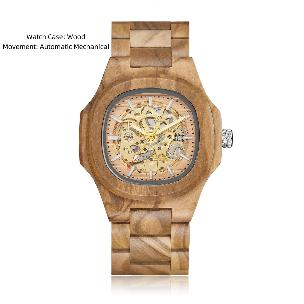 Men's Watches Luxury Automatic Watch For Men Mechanical Wristwatch Skeleton Stainless Steel Sapphire glass Male Clock 2023