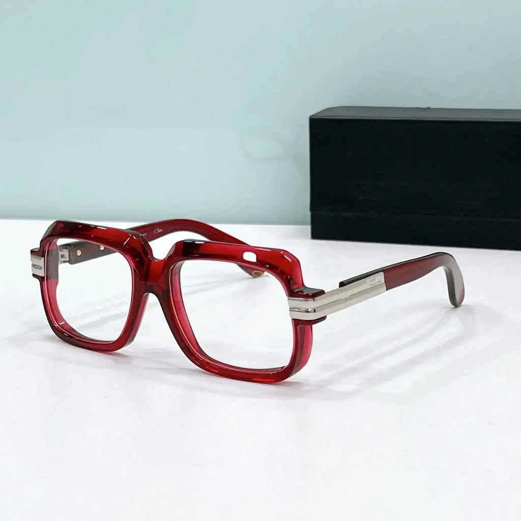 New Arrival ORIGINALCAZAL MOD6073 Premium Classic Business Men Eyewear Stylish Wine Red Acetate Frame Square Women Sunglasses