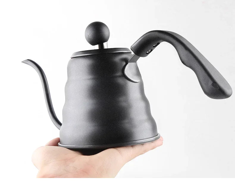 Coffee brewer, coffee pot, electric kettle, tea brewing pot, 600ml stainless steel hand - pushed coffee spout