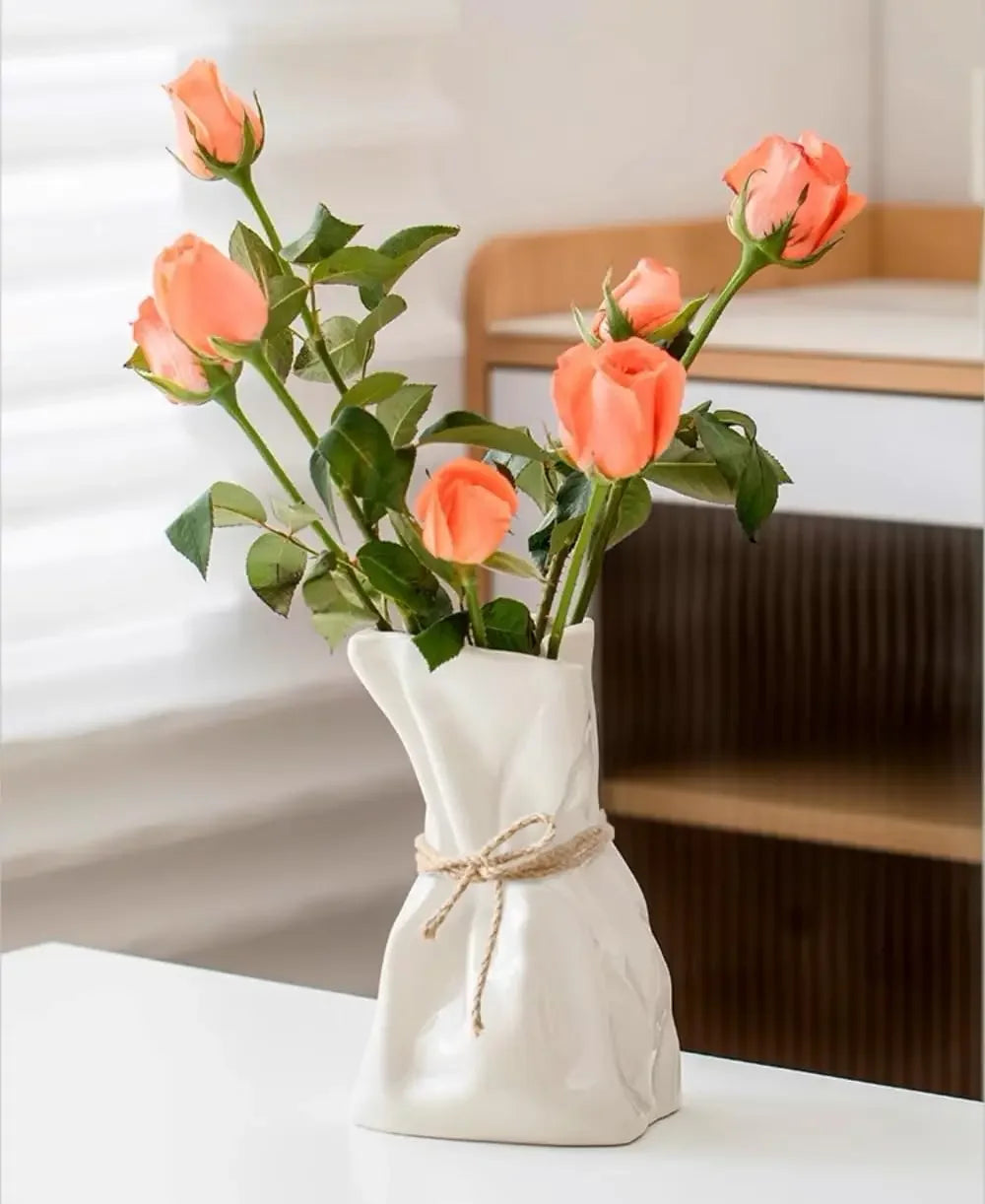 6 inch small glass vase, irregular transparent vase, suitable for center table interior table decoration, modern art deco vase