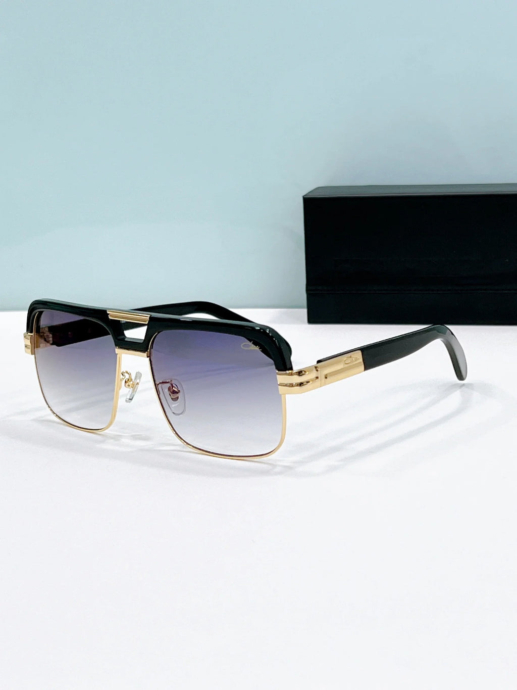 Original CCAZAL MOD993 Luxury Black Acetate Frame Square Men Sunglasses Yellow Lenses Driving Anti-Glare Women Couple Eyewear