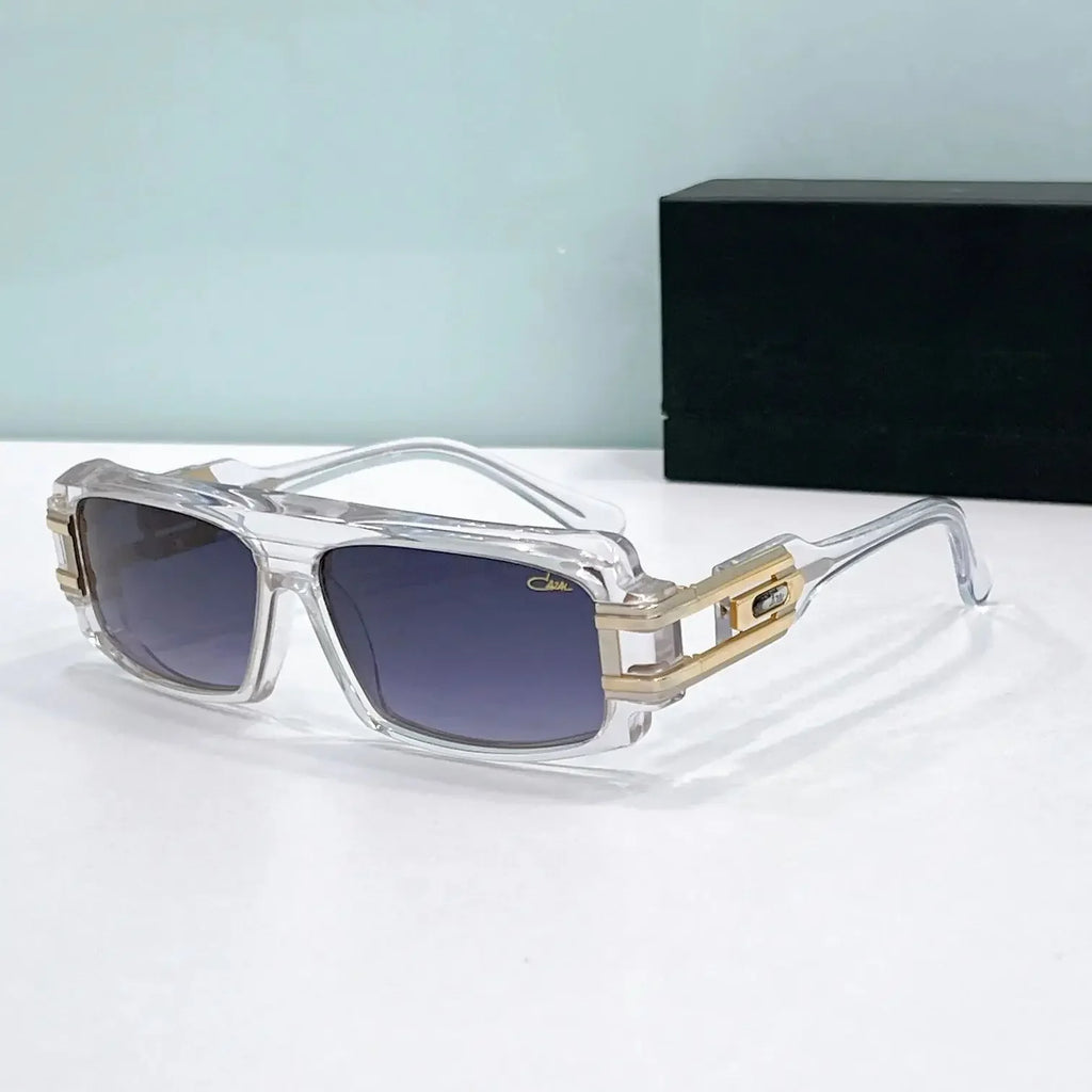 Original CCAZAL MOD164 Trend Classic Rectangle Acetate Frame Men Sunglasses Premium Casual UV400 Polarized Women Couple Eyewear