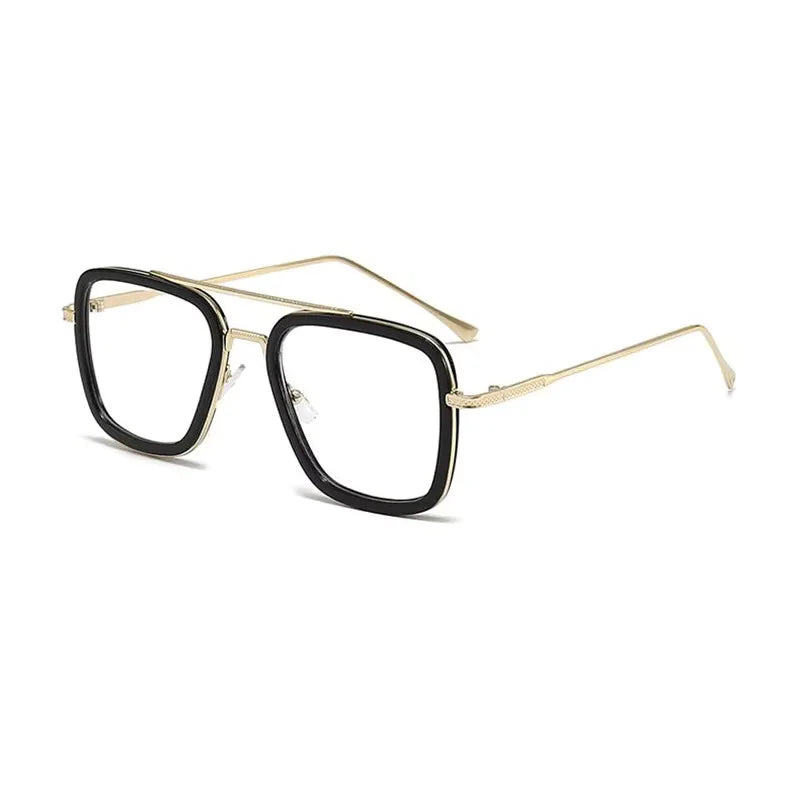 Tony Stark Robert Downey Square Sunglasses for Men Women Fashion Classic Vintage Design Metal UV400 Transparent Sun Glasses 2025