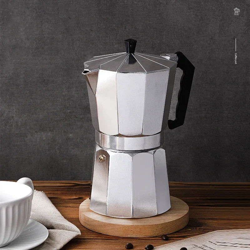 50/100/150/300ml Coffee Pot Italian Aluminum Moka Pot Octagonal Espresso Moka Coffee Pot Kitchen Barista Accessories