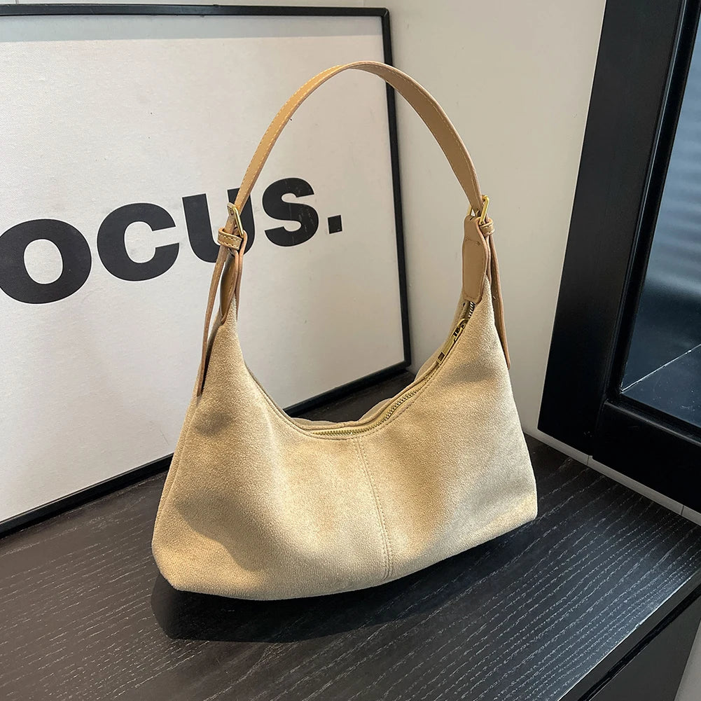 Crescent Bag for Women Adjustable Strap Hobo Bag with Inner Pocket Shoulder Bag Zipper for Work Travel