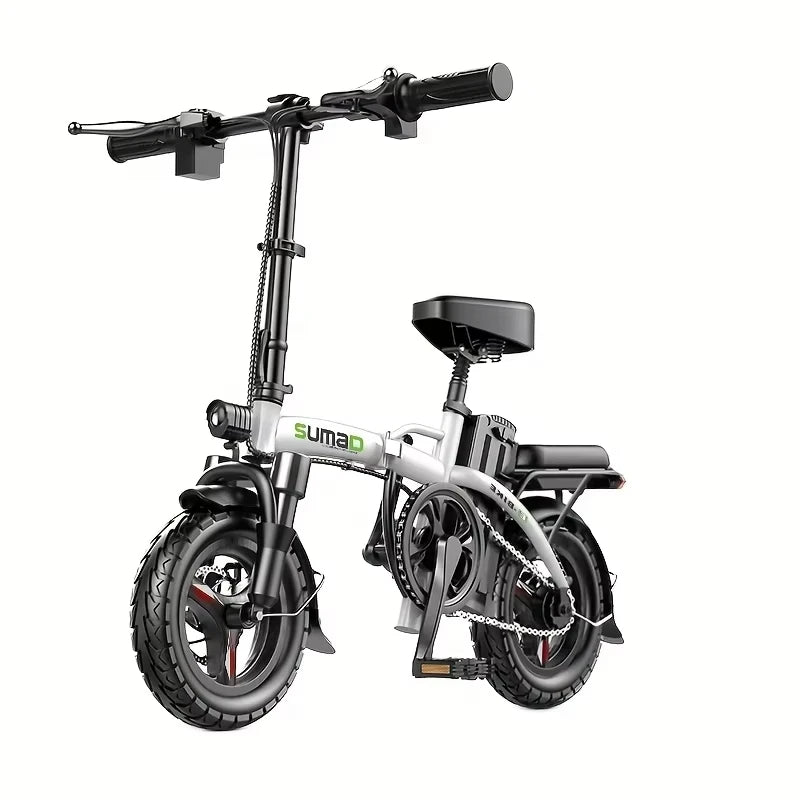 14 Inch Folding Electric Bike Commuter 400W Motor 48V 20Ah Removable Battery, 45 Miles Electric Bicycle for Adults, Cruise Ebike