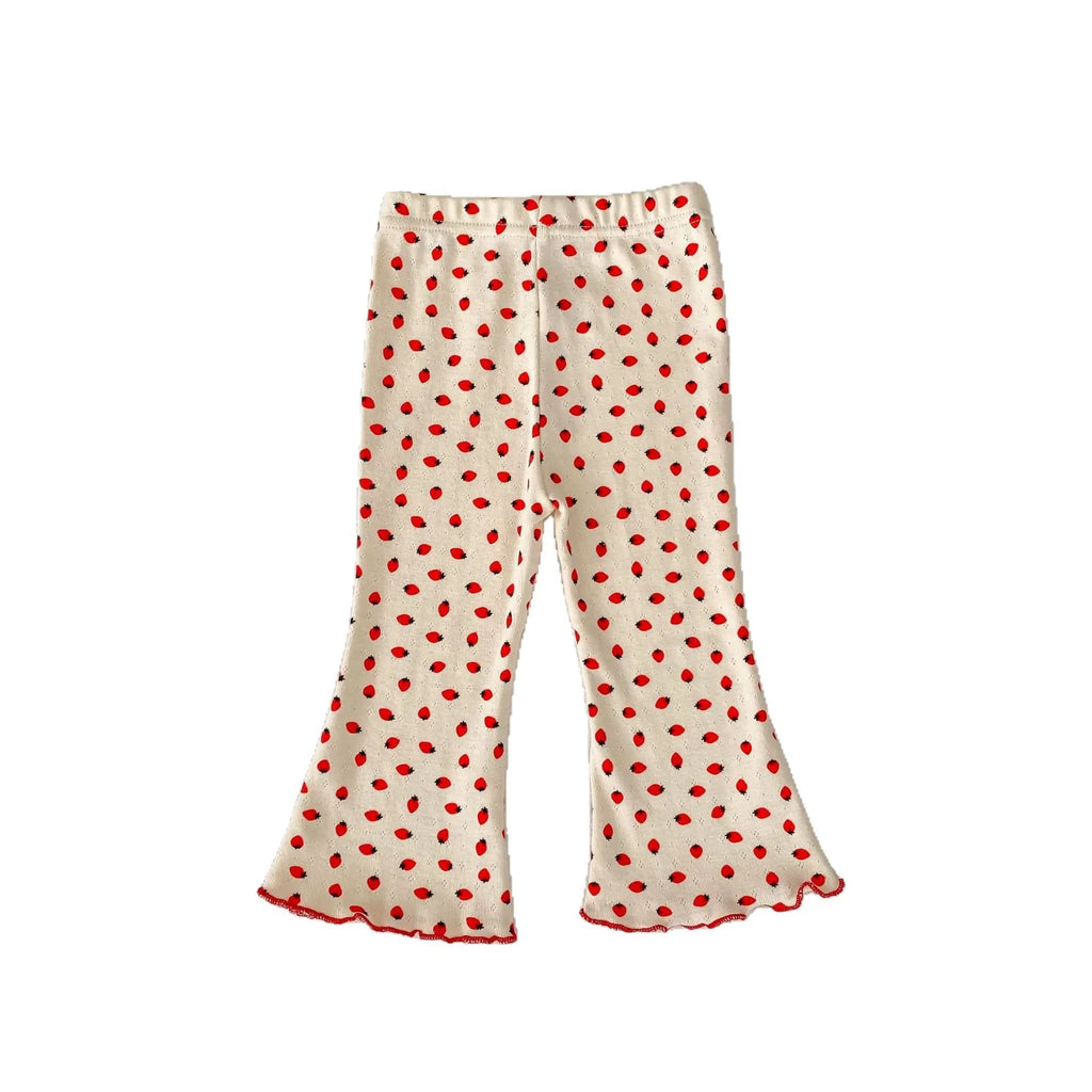 2025 New Korean Version Autumn Baby Girl Floral Micro Print Baby Leggings Baby Mosquito Proof Pants