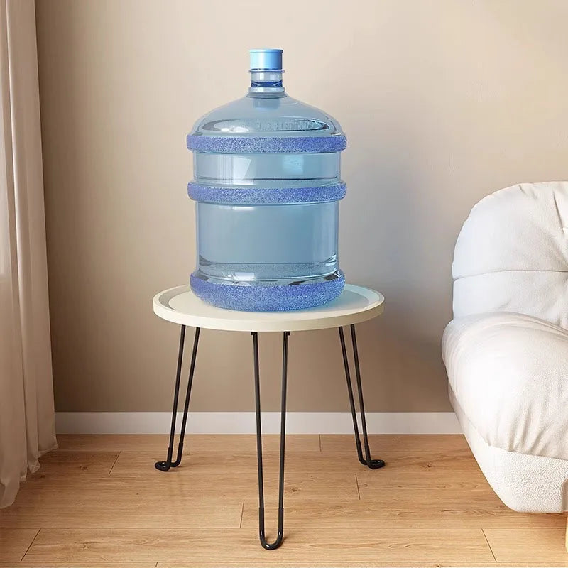Folding small coffee table, round table, household low table, sofa, side table, balcony, outdoor courtyard, portable tea table
