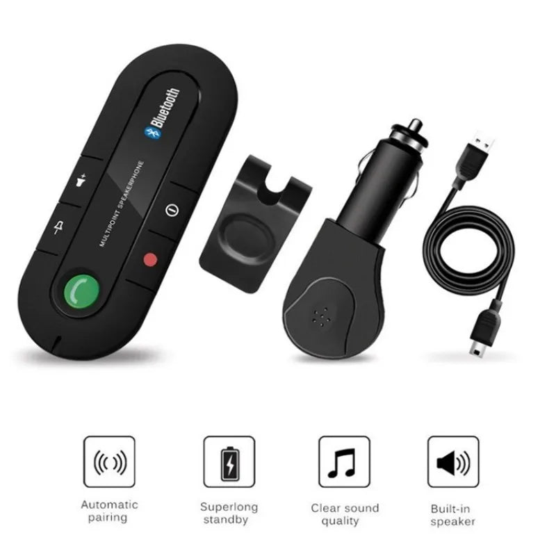 Wireless Bluetooth Speakerphone V4.1 Car Kit Handsfree Music Receiver Auto AUX Audio MP3 Music Receiver Universal Streaming