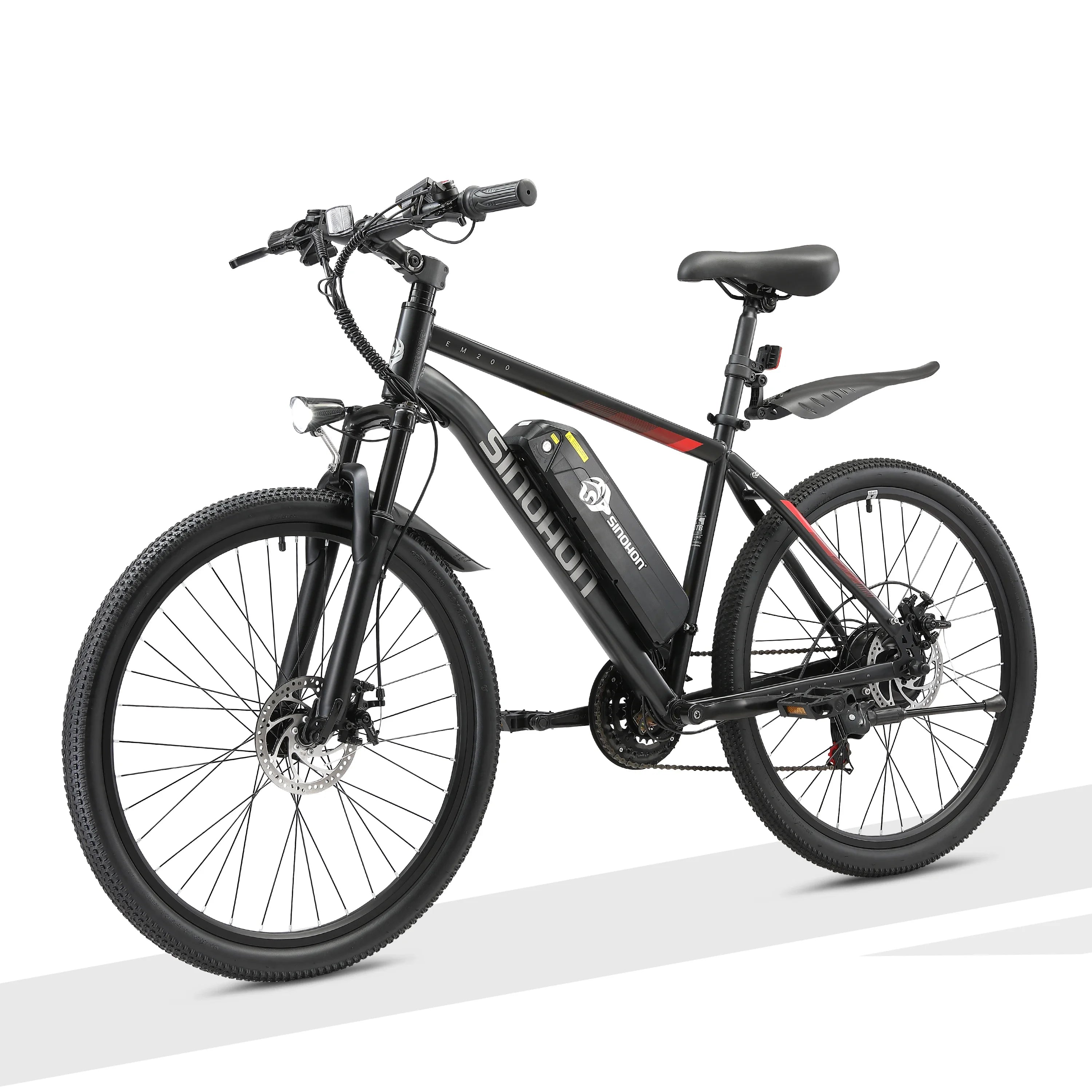 SINOHON EM200D Adult Electric Bicycle,500W city ebike, 36V 10.4AH commuting E-bike, 26 Tire  Electric Bike