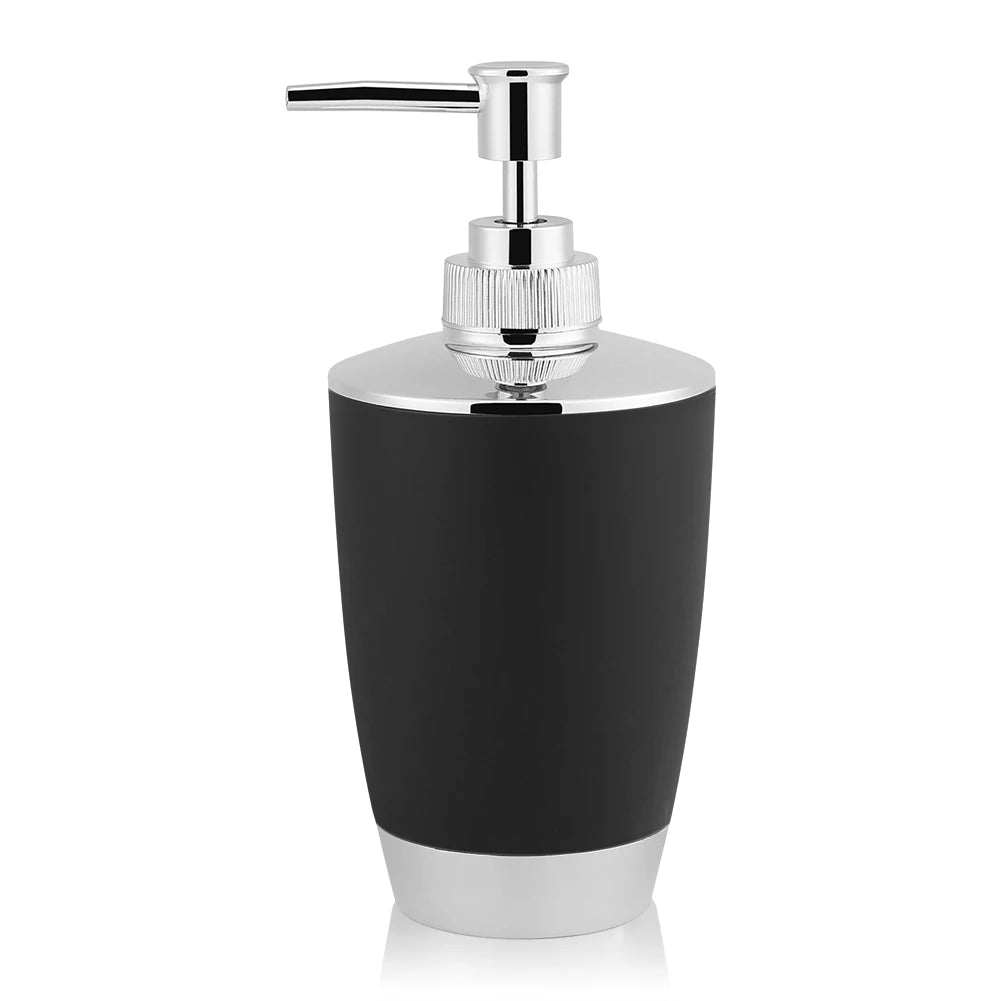 4Pcs/Set Bathroom Suit Accessories Includes Cup Toothbrush Holder Soap Dish Dispenser Black
