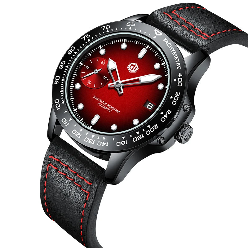 GD Seagull Movement Luxury Man Wristbatch Waterproof Luminous Date Leather Men 2025 New Watches Sports Square Men's Watch Casual