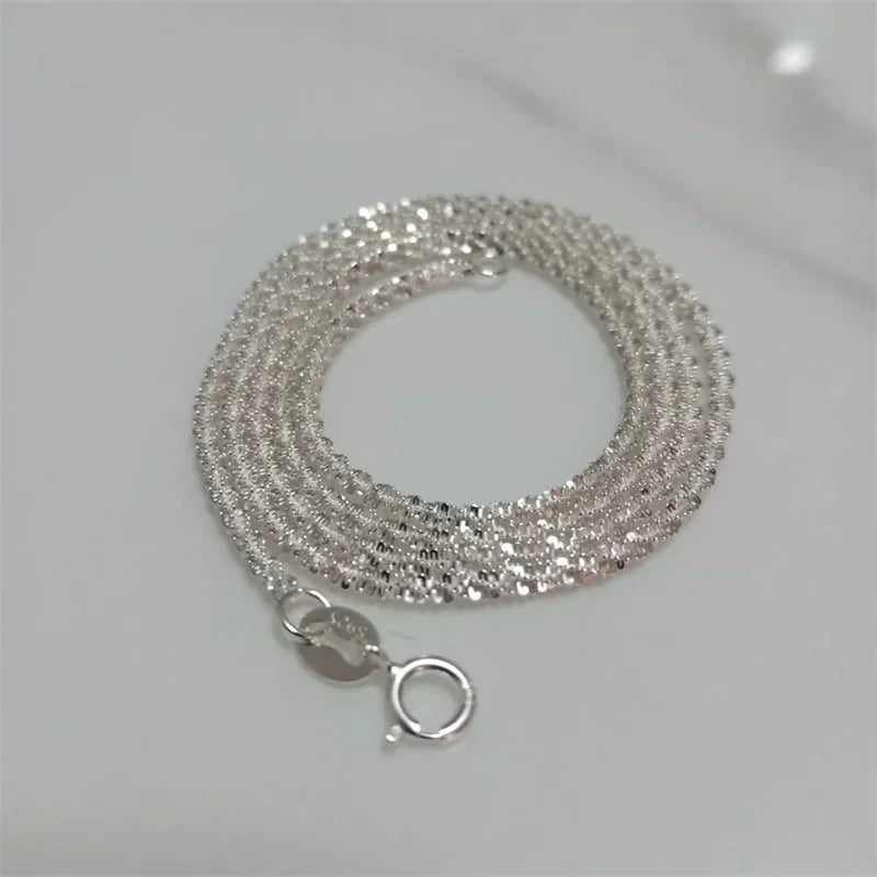 SOMILIA Fashion 18K Yellow Gold Necklace Authentic S925 Sterling Silver Sparkling Clavicle Sweater Chain High Jewelry For Woman