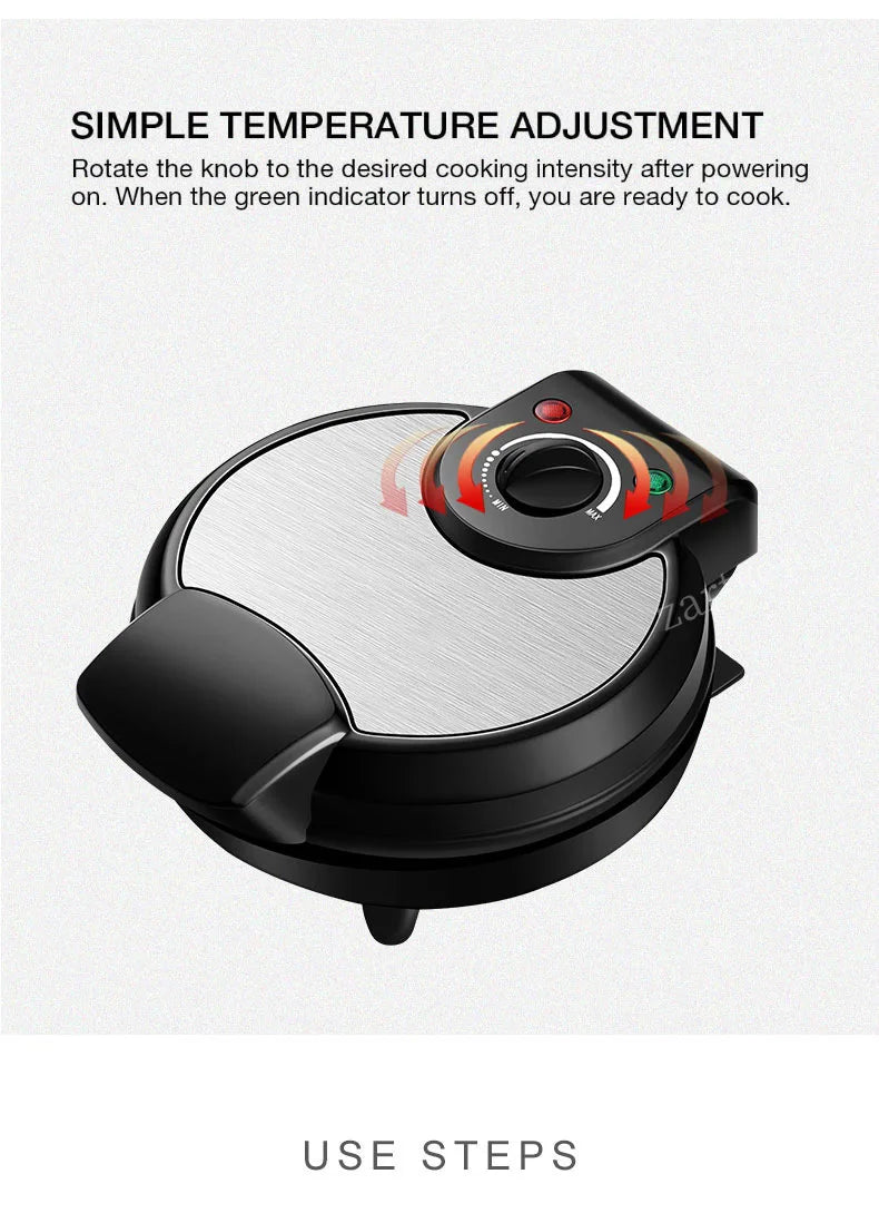 Electric Crispy Egg Roll Maker Sandwich Waffle Maker Pizza Pancake Crepe Baking Oven DIY Ice Cream Cone Machine