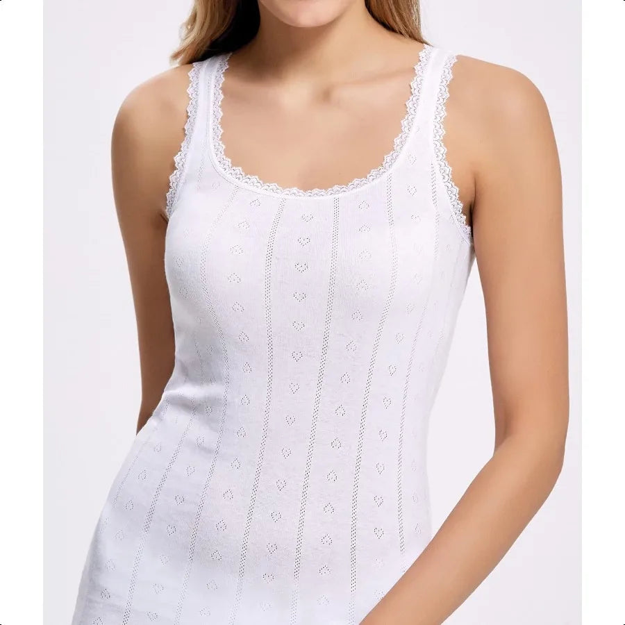 VAVONNE Camisole for Women All Cotton Airy Soft Comfy Tank Tops Cami Undershirt