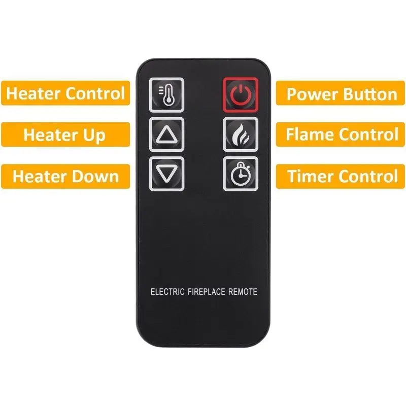 23" Fireplace 3 Dinfrared Black Fireplace Electric Insert Heater With IR Remote Control Glass View Adjustable Realistic Logs