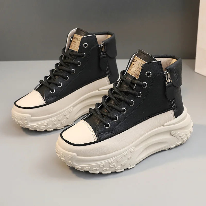 2025 New Women Sneakers Luxury Fashion High Top Women Boots Platform Casual Shoes Outdoor Running Shoes for Women Tenis De Mujer