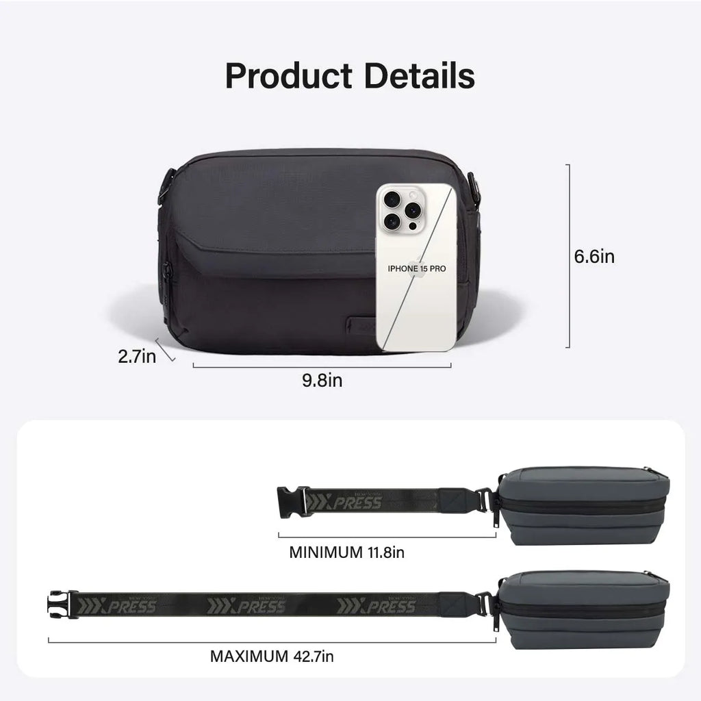 Luxury Business Shoulder Bag for Men Design Plaid Messenger Bag Crossbody Bag Casual Zipper Small Square Sling Bag Waterproof