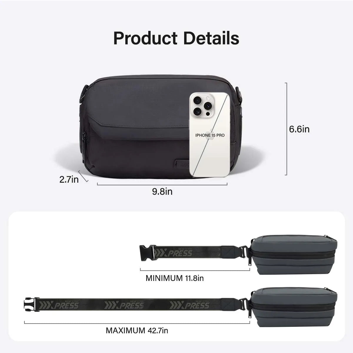 Luxury Business Shoulder Bag for Men Design Plaid Messenger Bag Crossbody Bag Casual Zipper Small Square Sling Bag Waterproof