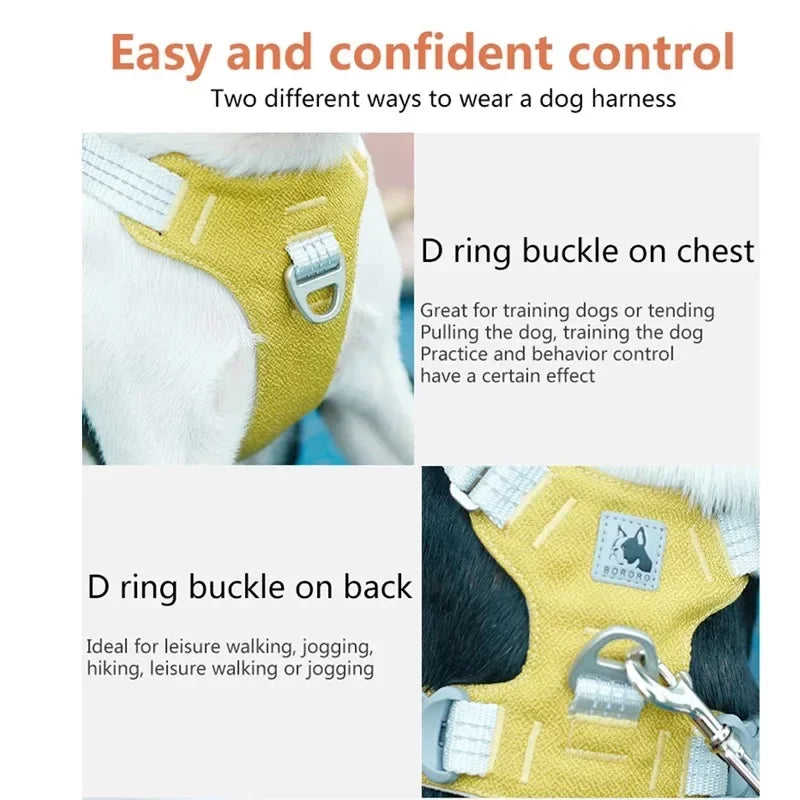 Pet Dog Harness Adjustable Reflective Dog Chest Strap Vest For Small Medium Large Dogs Outdoor Training Protective Dog Harness