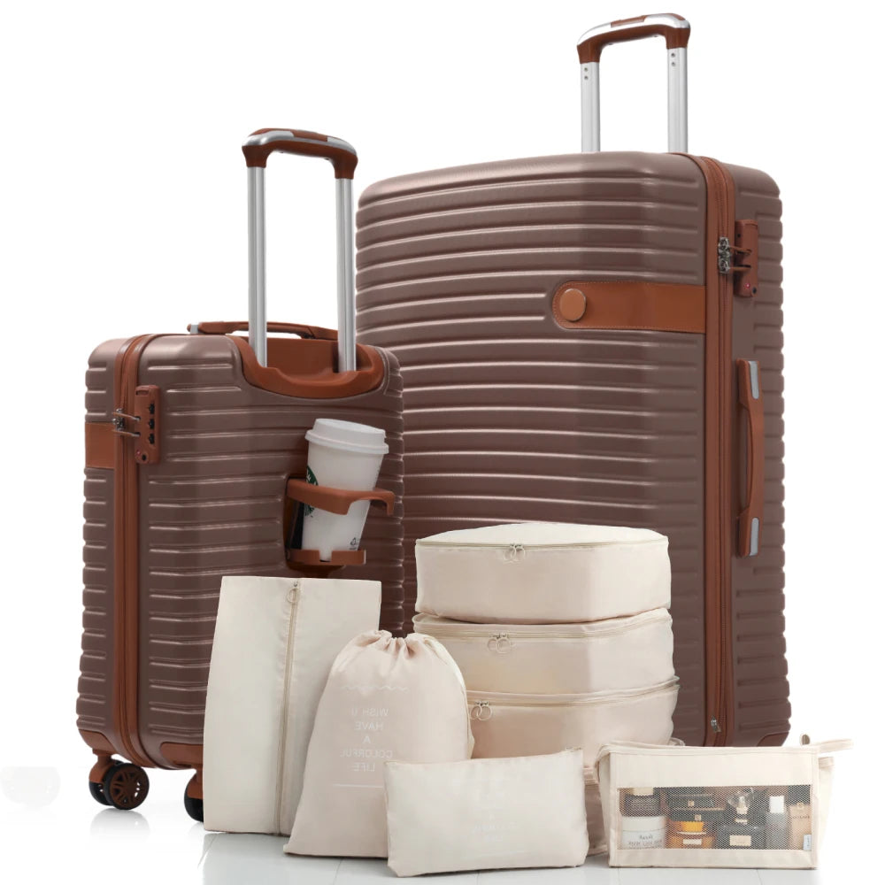 Hardshell Luggage Set with TSA Lock 360° Spinner Wheels Lightweight Durable Travel Suitcases for Women/Men Carry-On & Check-In