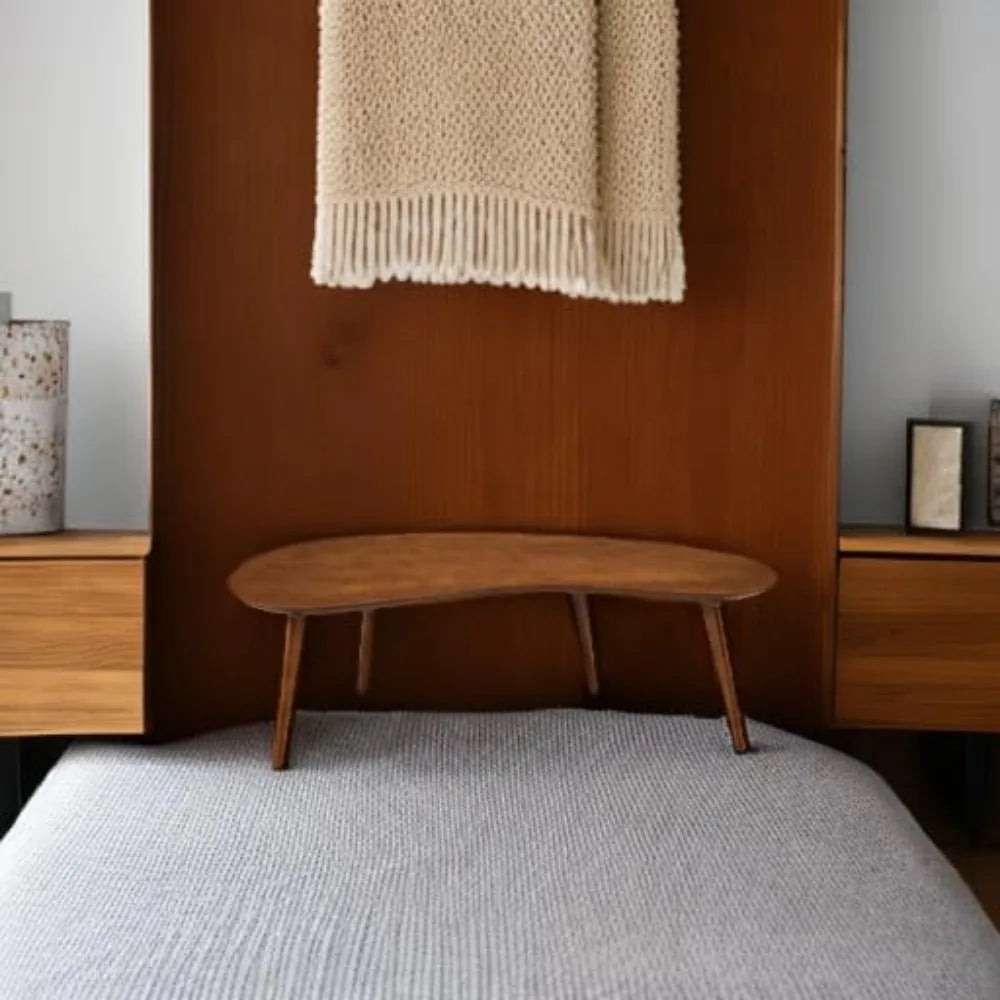 Mid Century Modern Abstract Shaped Coffee Table/Solid Wood/Castanho Finish