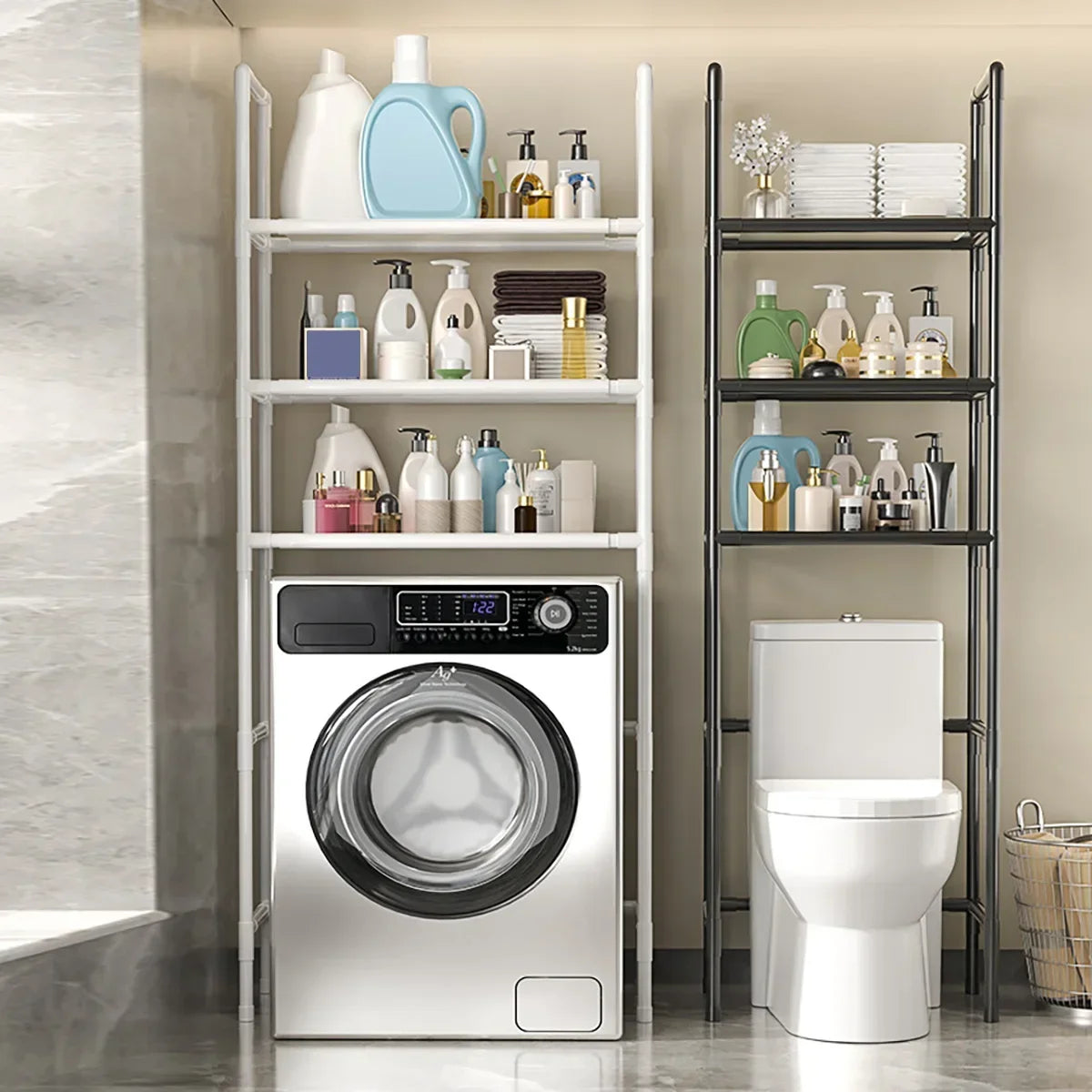 Bathroom Storage Rack Space-saving Stand Holder MultiFunctional Floor Type Toilet Storage Racks Multilayer Washing Machine Shelf