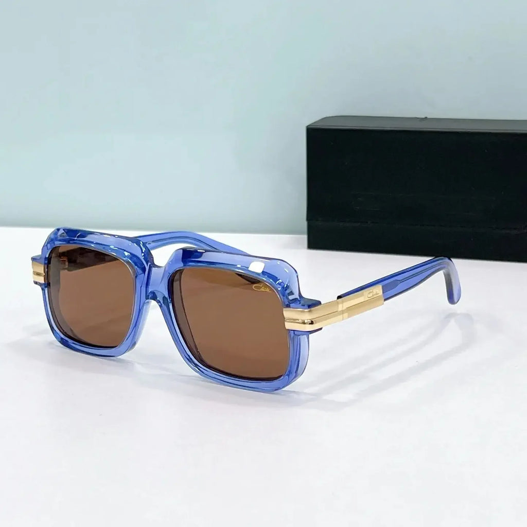 New Arrival ORIGINALCAZAL MOD6073 Premium Classic Business Men Eyewear Stylish Wine Red Acetate Frame Square Women Sunglasses