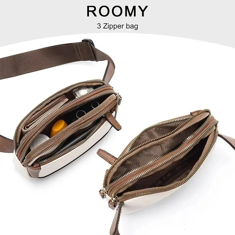 Women's Bag  Leather Waist Pack Crossbody Chest Bags Travel WaterProof Belt Bag Sport Purse Pocket Unisex