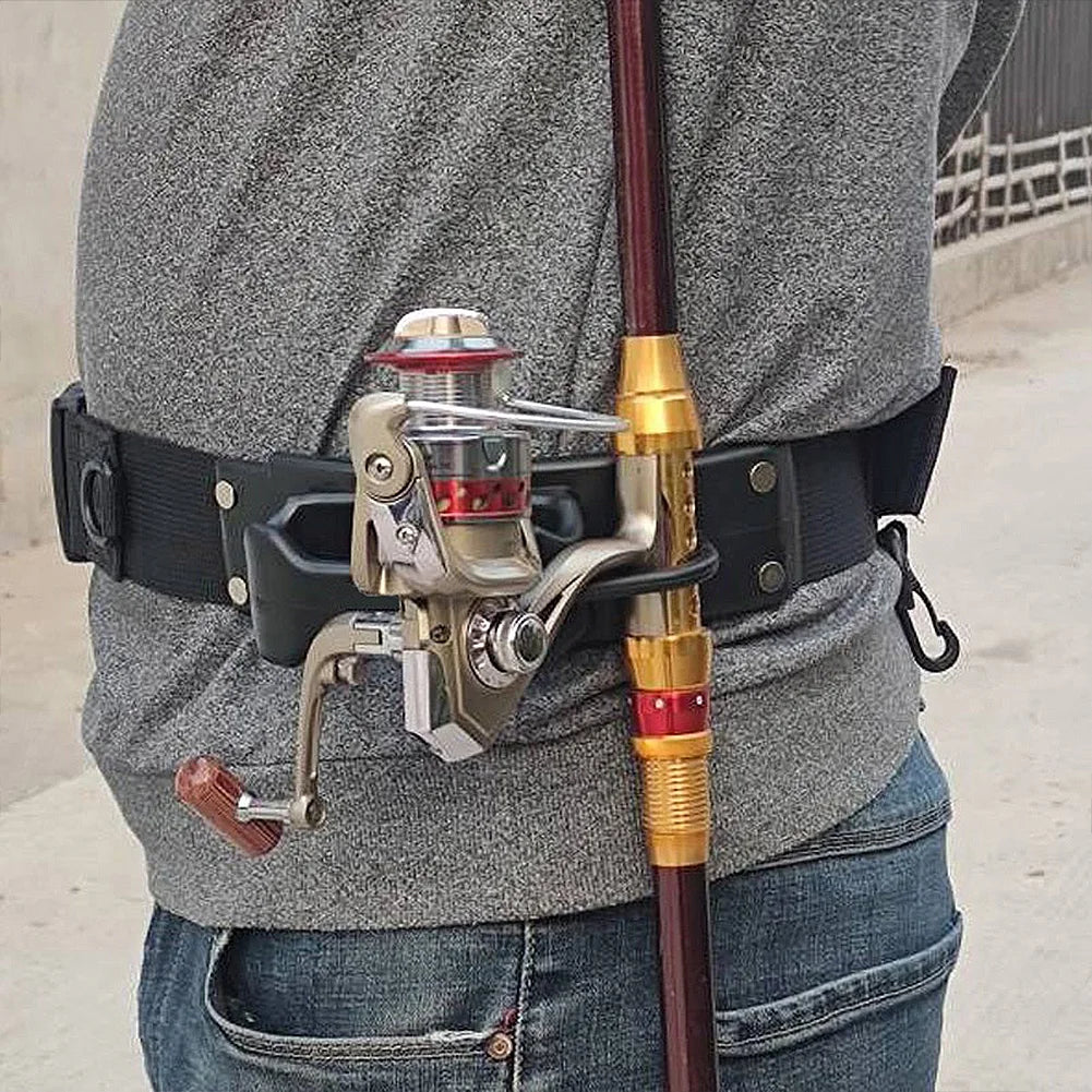 Fishing Waist Belt Rod Holder Waist Rod Pole Holder Adjustable Fishing Spinning Reel Holder Multifunction Fishing Accessories