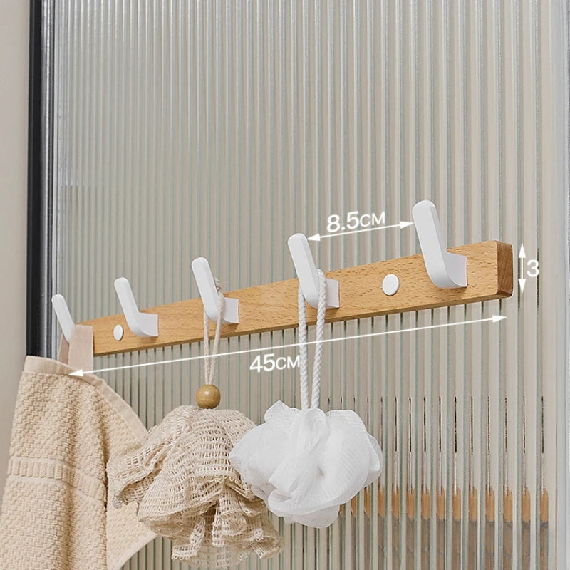 Beech towel rack no punch bathroom shelf toilet wall mounted washroom storage organizer bath towel holder bathroom accessories