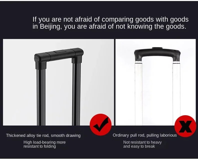 Suitcase Aluminum Frame 20 inch Carrier Trolley Case Removable Universal Wheels 22-30 inch Large Capacity Travel Suitcases