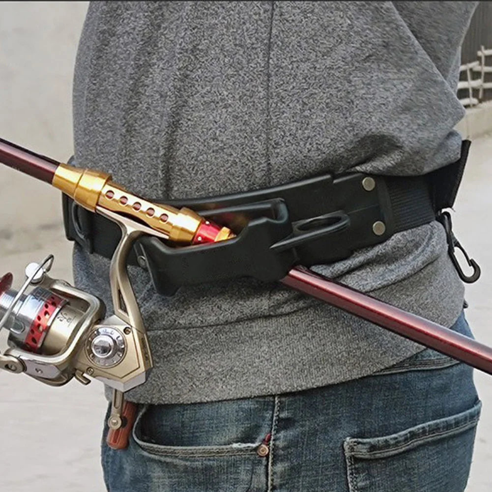 Fishing Waist Belt Rod Holder Waist Rod Pole Holder Adjustable Fishing Spinning Reel Holder Multifunction Fishing Accessories