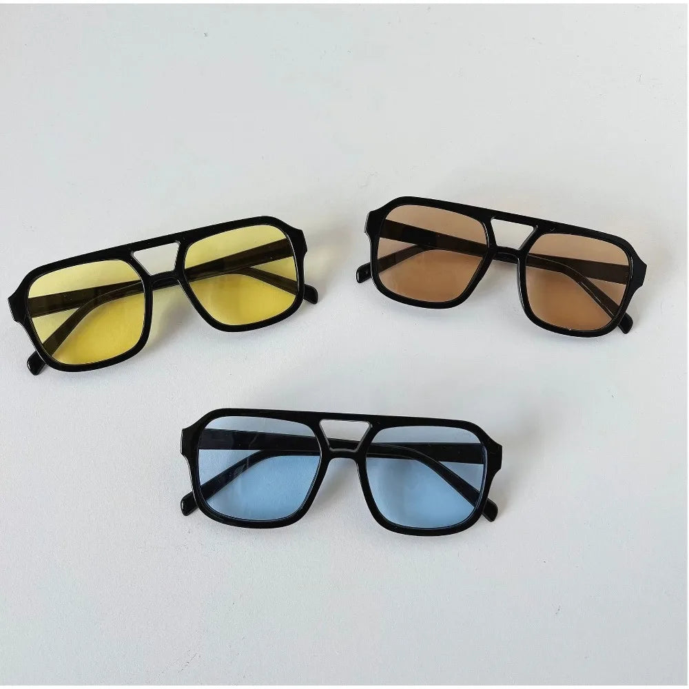 Square Oversized Sunnies Studios Aesthetic Shades Sunglasses for Women Sun Glasses Lady Female Eyewear Colour