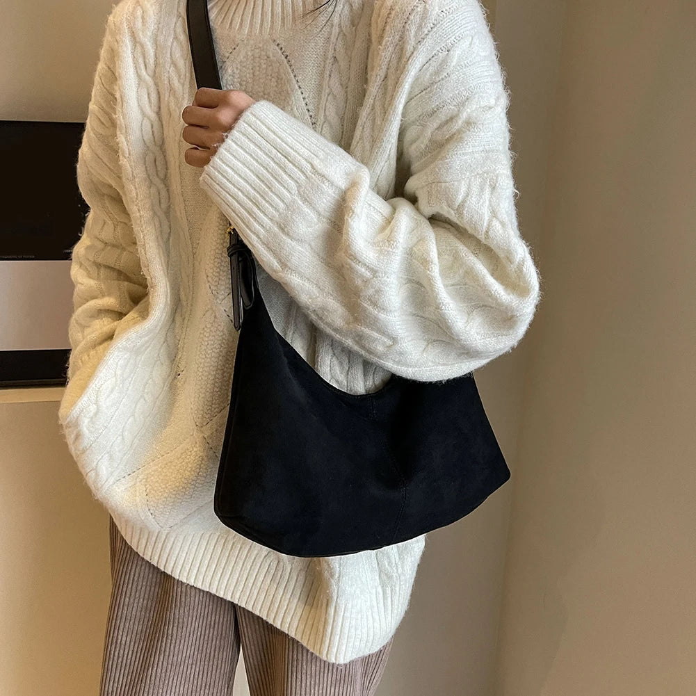 Crescent Bag for Women Adjustable Strap Hobo Bag with Inner Pocket Shoulder Bag Zipper for Work Travel