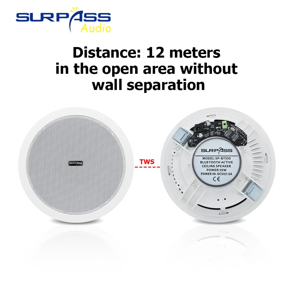 Built-in Class-D Amplifier Full Range Bluetooth-compatible Ceiling Speaker Horn For Home Theater Background Music Good Quality