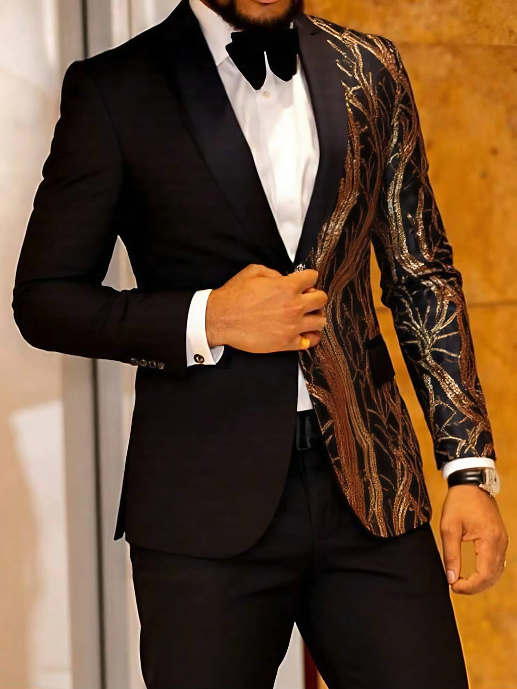 Men's single-piece shiny sequin suit jacket, fashionable evening dress, suitable for parties, weddings, banquets, and balls