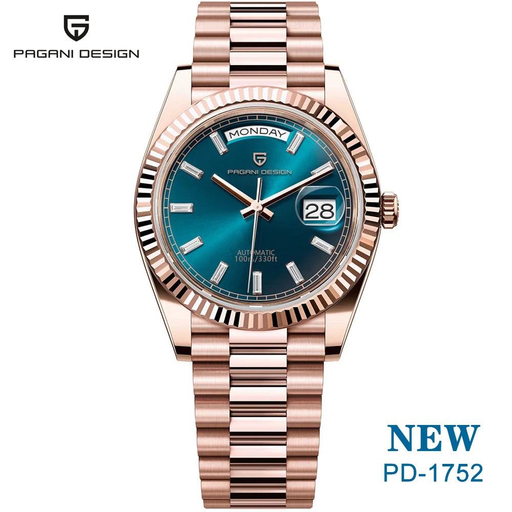 PAGANI DESIGN DD36 Gold Black Luxury Men's Mechanical Watches Automatic Watch For Men 2025 New AR Sapphire glass Wrist watch