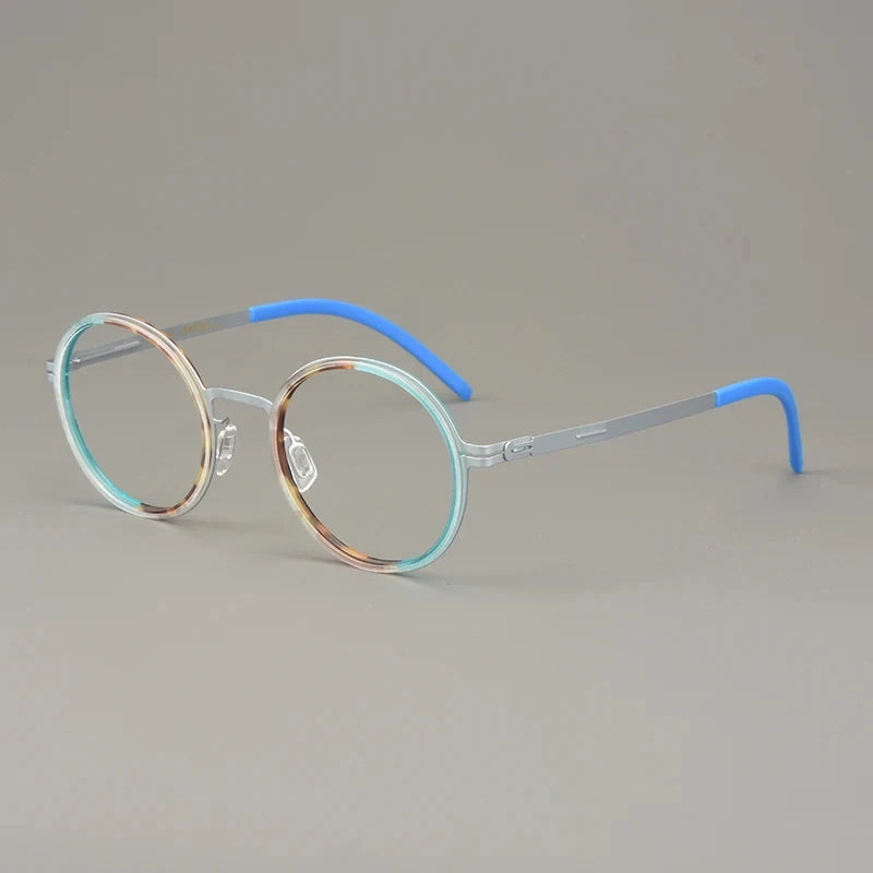 Classics Round Glasses Frame Eyeglasses Light Thin Screwless Acetate Ring Men Women Spectacle Germany Brand Design Oroshi 2025