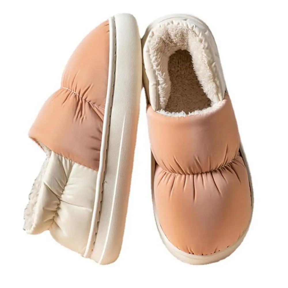 Women's Warm Winter Slippers Slip-on House Slippers Soft Sole Slippers Plush Faux Fur Lining House Slippers For Women Men Winter