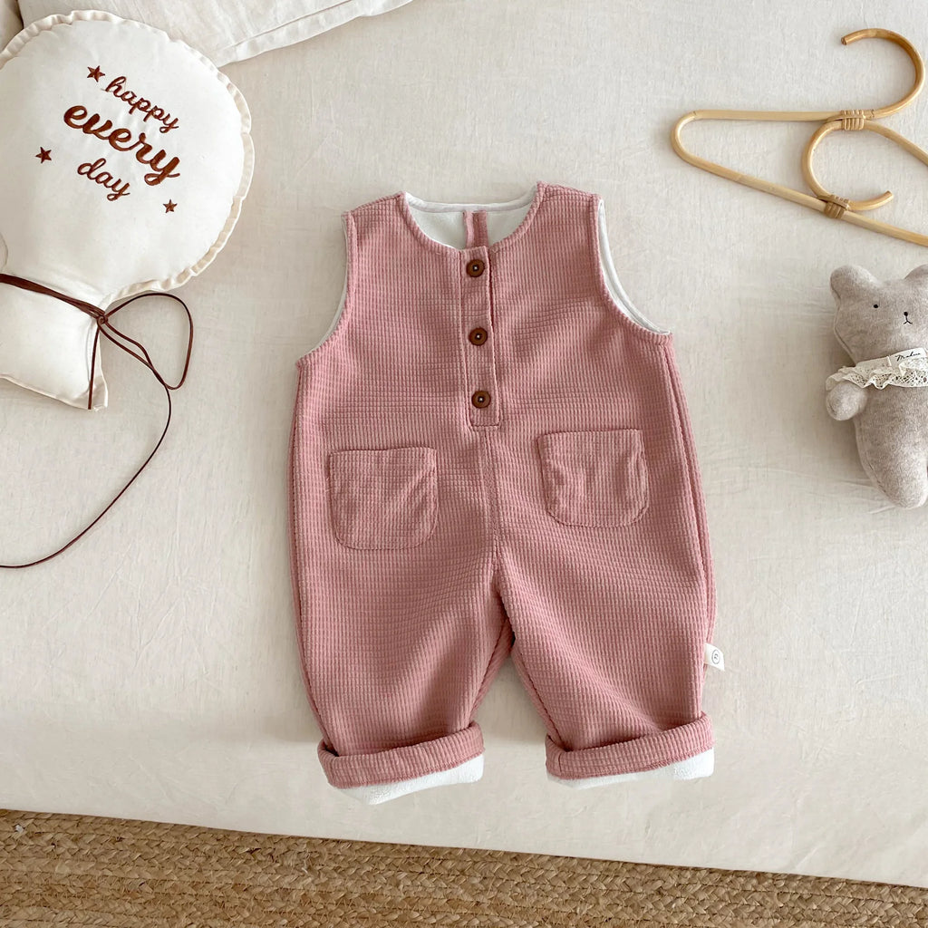 Children's Velvet Overalls 0-5 Years Old Winter Korean Children's Clothing Boys' Fashionable Casual Pants Girls' Pants