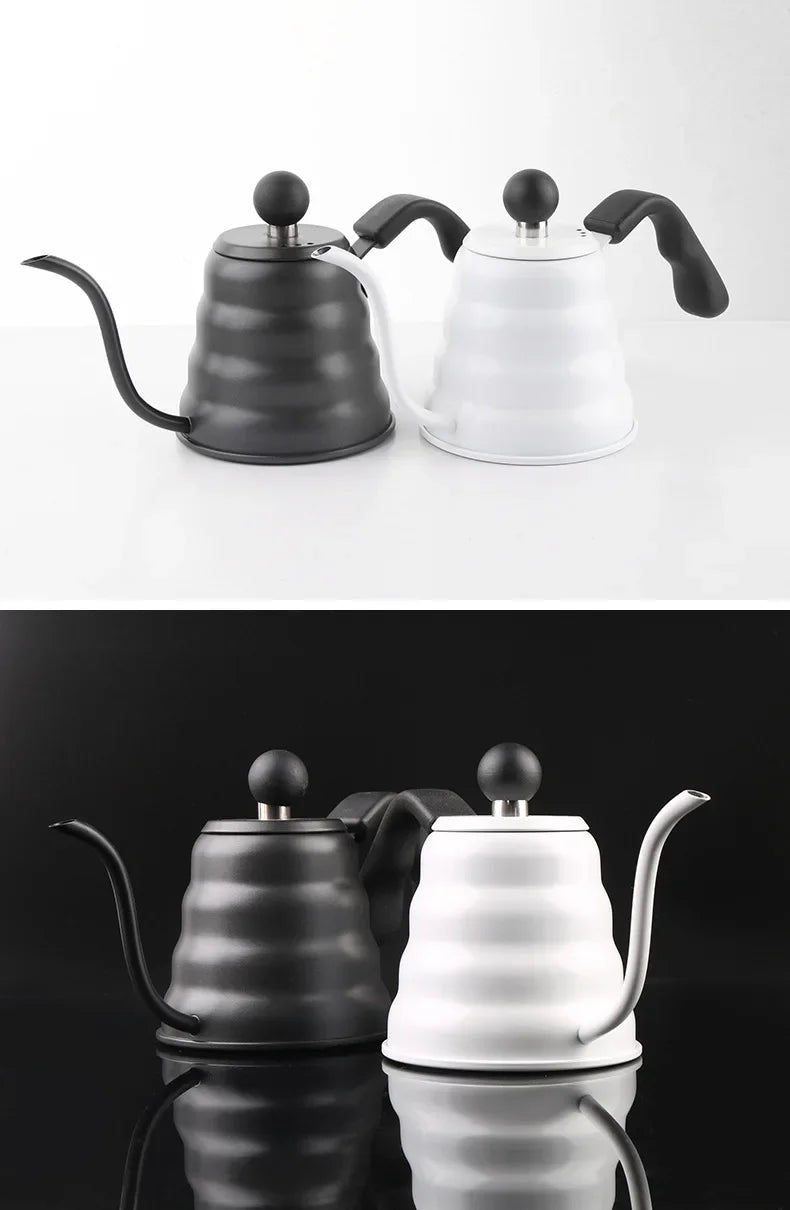 Coffee brewer, coffee pot, electric kettle, tea brewing pot, 600ml stainless steel hand - pushed coffee spout